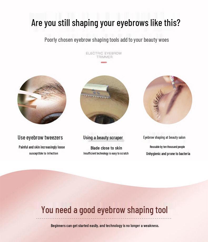 Rechargeable Electric Eyebrow Razor and Lipstick Hair Remover for Girls