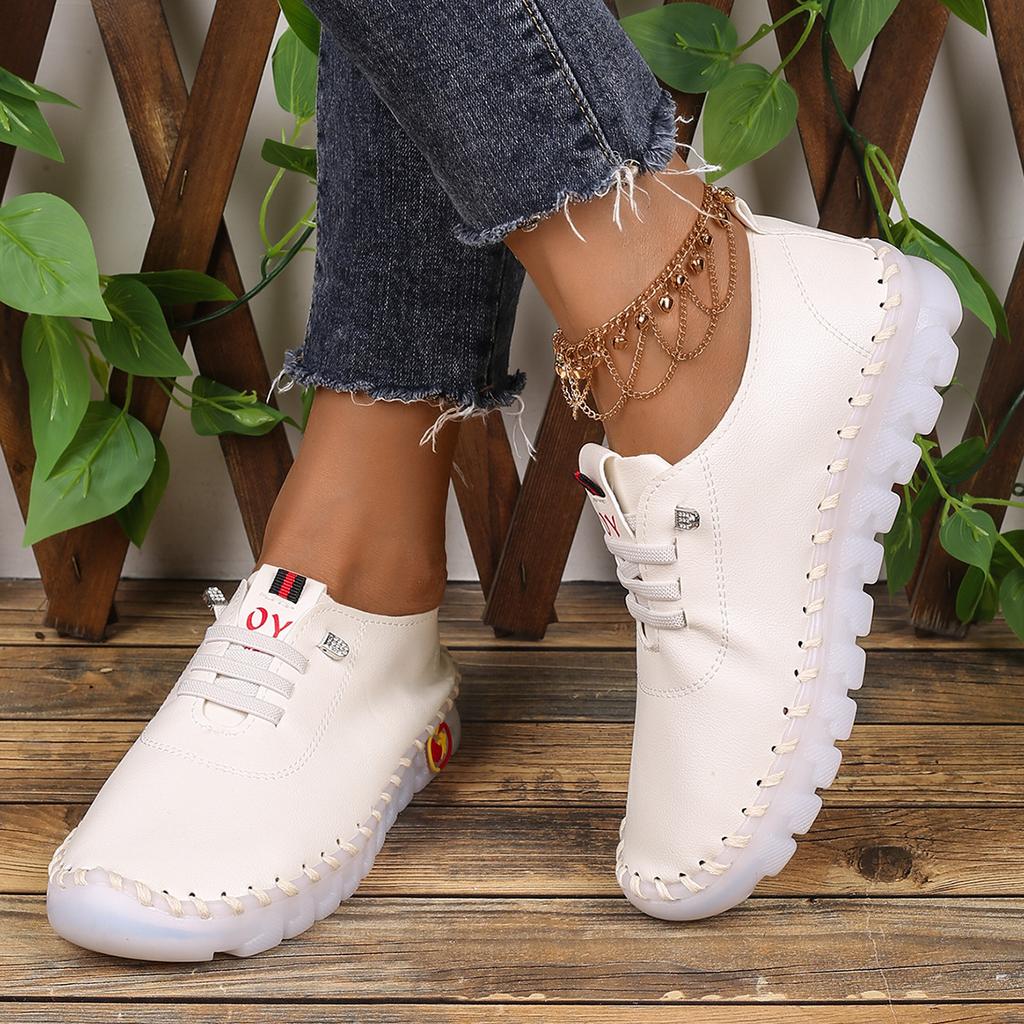 New Casual Single Shoes Women's Tendon Soft Sole Hand-stitched Women's Shoes