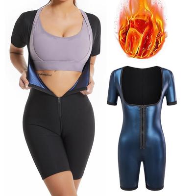 Dámské fitness body se zipem a krátkým rukávem, podporující pocení