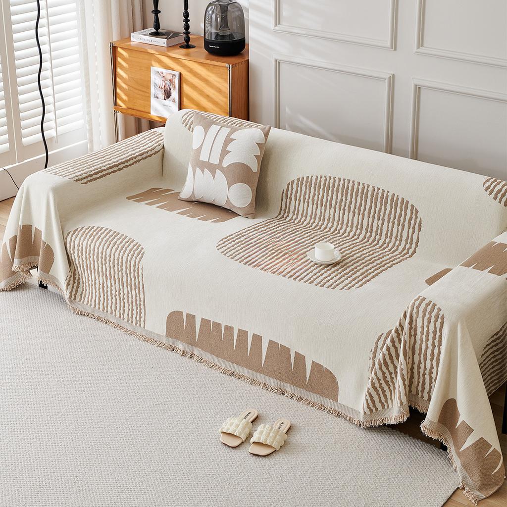 Nordischer Sofabezug Stoff Chenille Ganzjährig Anti-Katzenkratzer Hochwertiger Sofabezug Universelles Set Vollbezug Sofa-Handtuch