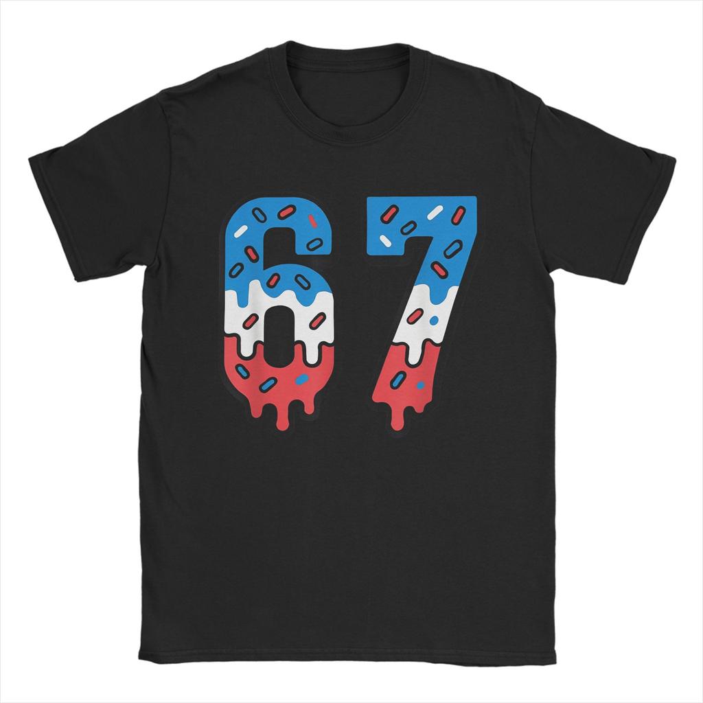 67 Six Seven 6 7 Meme Design Funny Tshirts For Unisex Unisex Funny Pure Cotton Tees Round Neck T Shirt Gift Idea Clothing