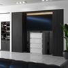 Glossy White Chest of Drawers with 4 Drawers 60cm TV Cabinet Furniture for Living Room Bedroom