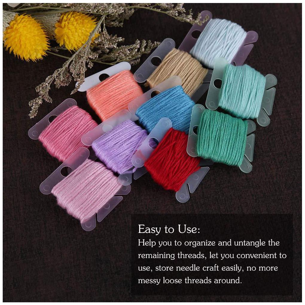 50 Pieces Thread Winding Board Embroidery Crosstitch Plate Spool Organizer Sewing Knitting Quilting Wire String Winder