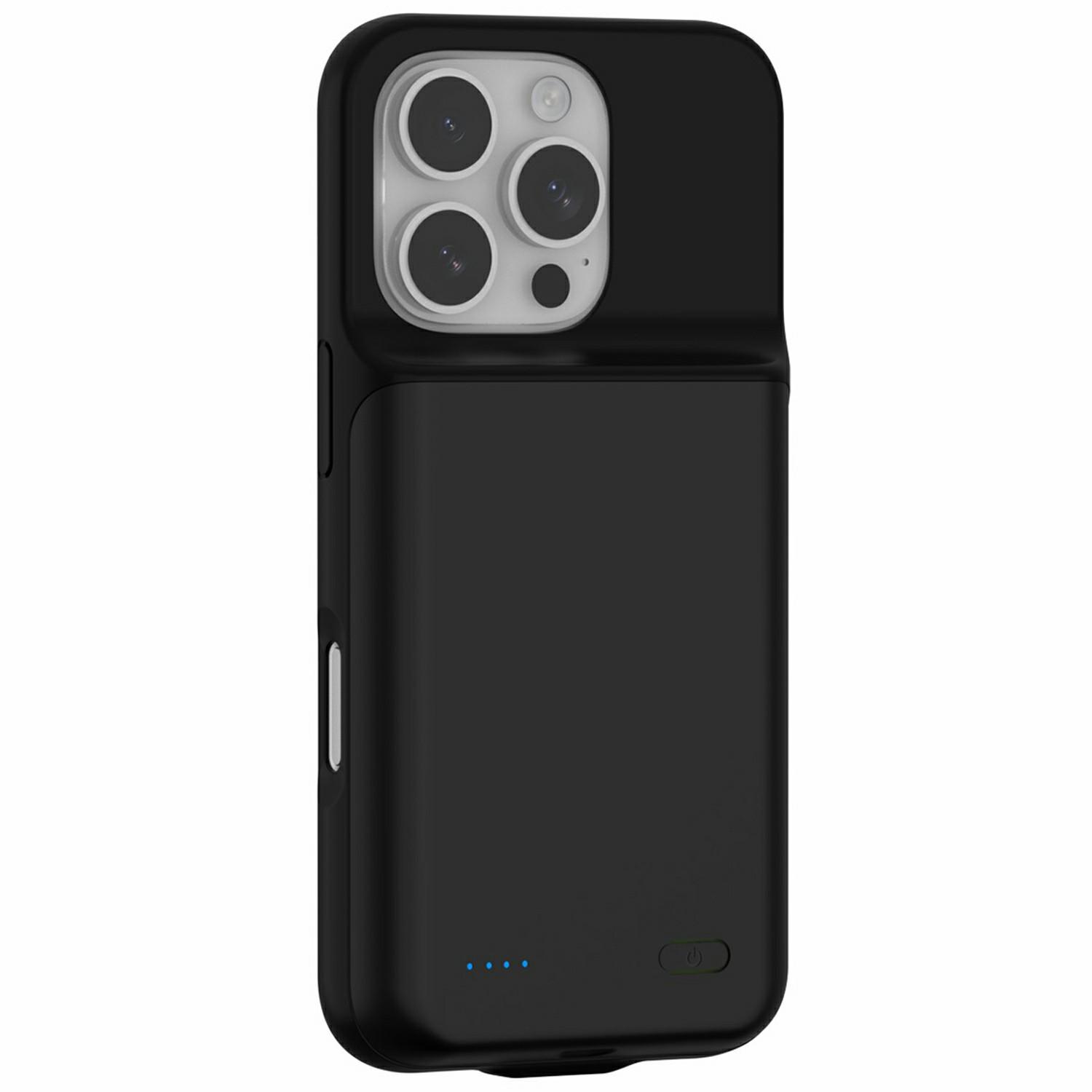 

Для iPhone 16 Pro Задній чохол для зарядки 7000 мАг Павербанк Акумуляторний блок для телефону Black