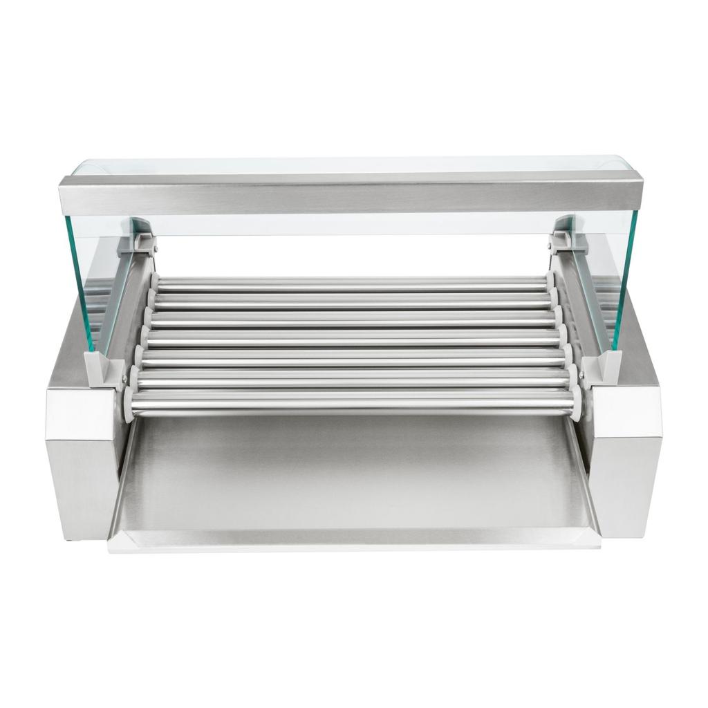Roller Grill Sausage Warmer 7 Rolls with Cover