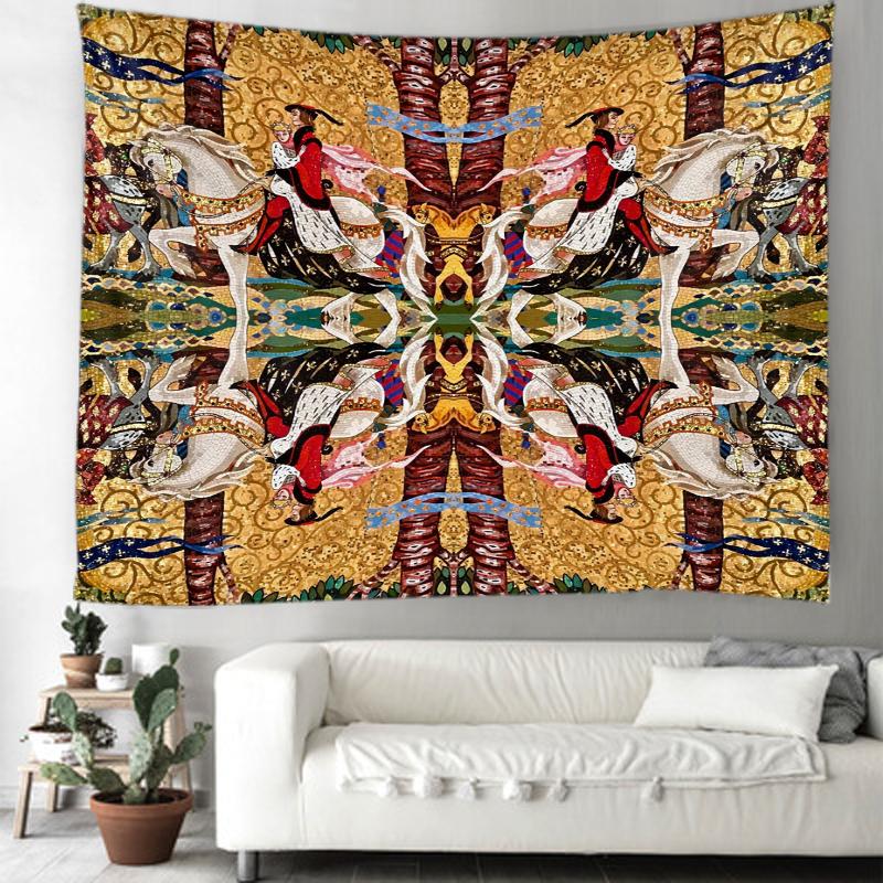 European Ancient Court Illustration Background Decorative Tapestry Mandala Bohemian Decorative Tapestry Home Decoration Tapestry