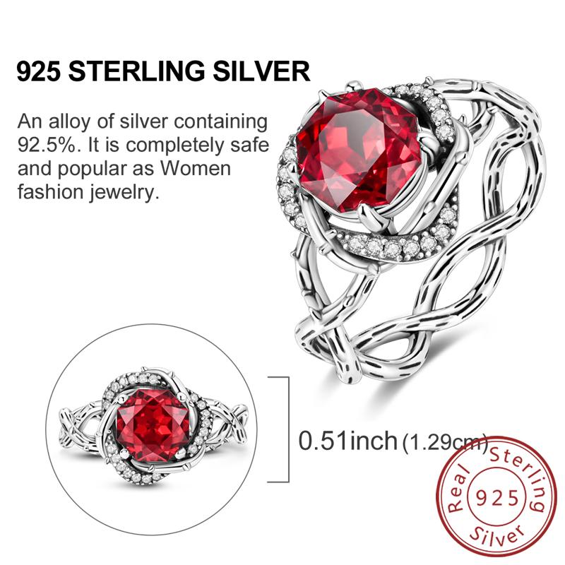 New 925 Silver Rings Firefly Hollow Rose Infinite Love Simple Ring for Women Wedding Engagement Party Jewelry Gift