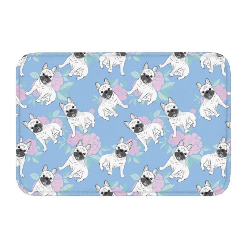 Colorful Puppy Flower Carpet for Living Room Bedroom and Home Decoration - Cartoon Dog Print Pattern Anti Slip Carpet