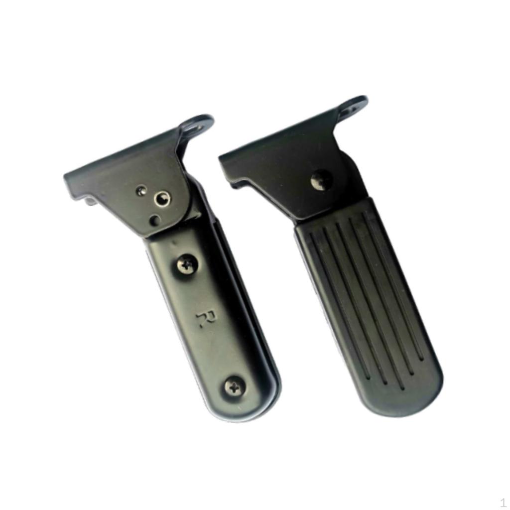 2 Pieces Ebike Front Pedals Scooters Footrests Non Slip Sturdy Versatile Lightweight Foot Pegs