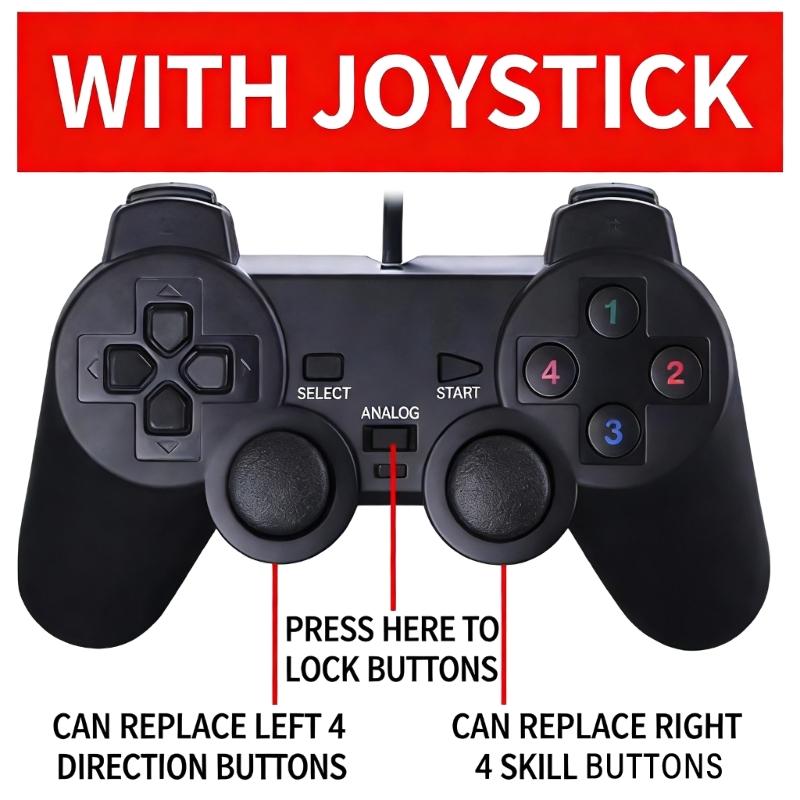 Arcades Style Game Controllers USB Gamepad Corded Joysticks for Computer Simulators Old School Gaming PLaying