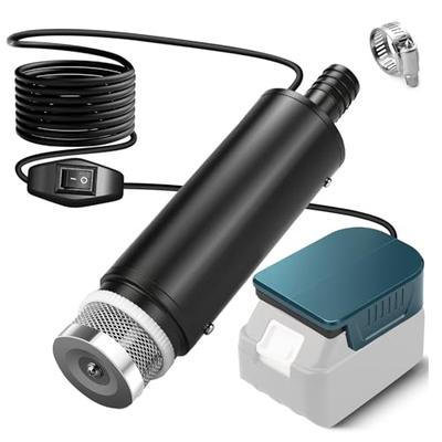 Bumxca Kabellose Tauchpumpe, 500 GPH, 100 W, Kompakt, für Wasser, Kraftstoff, Öl und Kerosin, 4500 U/min, 5 m Förderhöhe, Kompatibel mit 3/4'-Schlauch, Kompatibel m