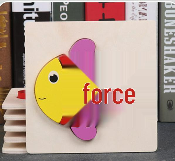 Wooden 3D Puzzle for Toddlers (1-3 Years) - Early Education & Intellectual Development Toy for Boys and Girls