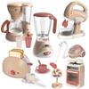 Kids Kitchen Appliances Toys Pretend Play Kitchen Set Juicer Toaster Mixer Coffee Machine Vacuum Cleaner