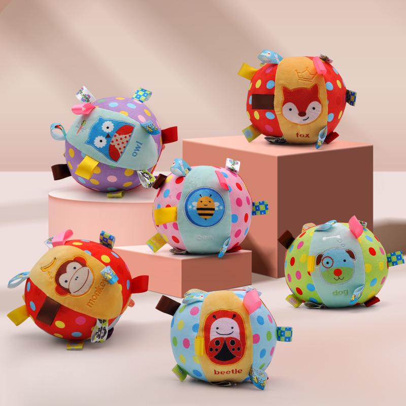 Infant Hand and Foot Training Ball: Textured Rattle with Color Beads, CPC CE Certified.