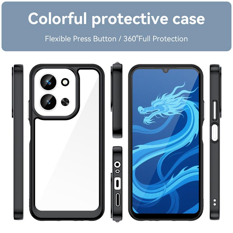 For Xiaomi Redmi 15C 4G Case Xiaomi Redmi 15C Cover Shockproof Clear PC + TPU Silicone Protective Phone Cover Xiaomi Redmi 15C
