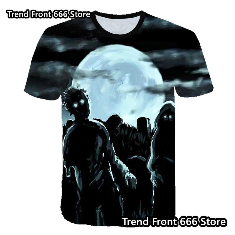Summer Men's And Children's T-shirt Doomsday Zombie Pattern Thriller Boys 3D Prited Oversized Tshirts Kids Clothes