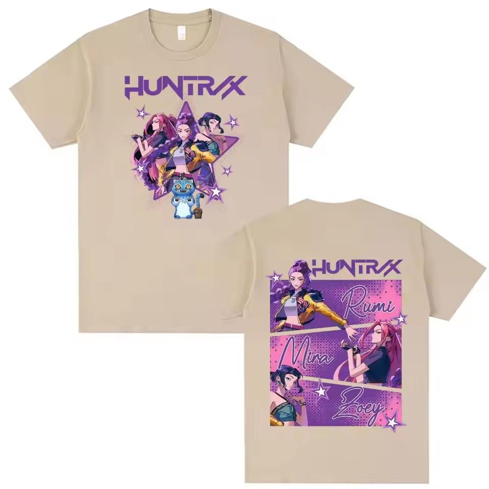 K-pop Saja Boys Demon Hunters Film Graphic Women's T Shirt Harajuku Fashion Short Sleeve T-shirts Summer Cotton Tops Tee Shirt