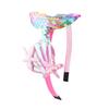Mermaid Headbands for Girls Fish Tail Hair Band for Women White Headbands Seashell Ocean Mermaid Party Decorations Gifts