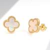 Women's Four-Leaf Clover Bracelet – 18K Gold Plated with Double-Sided Mother-of-Pearl, Elegant High-Quality Accessory, Chic and Lucky Design.
