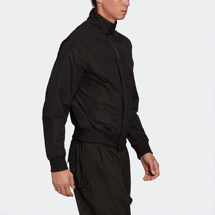 Y-3 FW21 Embroidered Logo Solid Color Zip Jacket Men Jackets Black FN3405