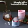 Yousheng Ice Ball Maker Mold 2.4 Inch Ice Ball Mold Stackable Silicone Easy Release Ice Cube Mold Spherical Ice Maker with Lid for Whiskey