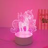 USB Dreamy 3D Unicorn Night Light, Pink LED Light, Bedroom, Party, Living Room, Wedding, Decorative Atmosphere, Gift Light.