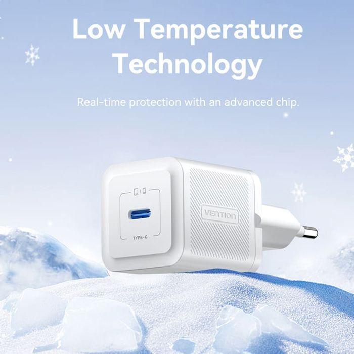 Chargeur - VENTION - FEPB0-EU - 20W - Type-C - Smart Charging