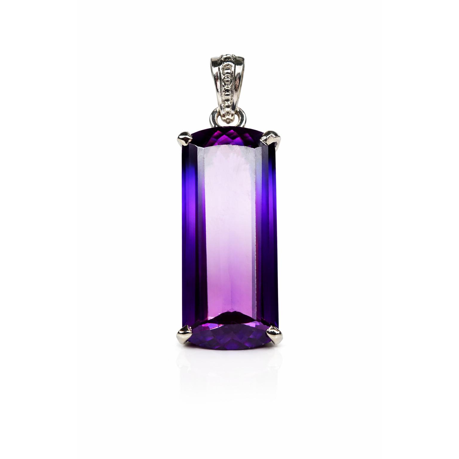 Dabīga violeta tanzanīta kulons 29,5