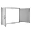 BBQ Access Door, 889x610 Mm Double Outdoor Kitchen Door, Stainless Steel Flush Mount Door, Wall Vertical Door with Handles, for BBQ Island, Grilling