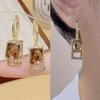 925 Silver Needle Green Red Butterfly Long Tassel Earrings For Women Jewelry Trending Korean Fashion Crystal Drop Earrings