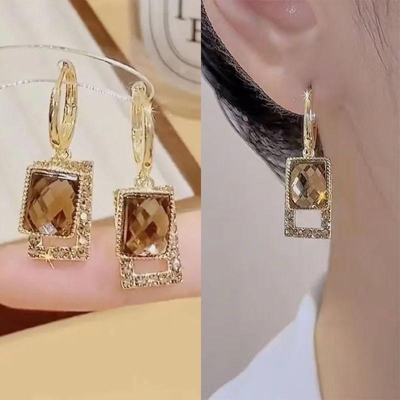 925 Silver Needle Green Red Butterfly Long Tassel Earrings For Women Jewelry Trending Korean Fashion Crystal Drop Earrings