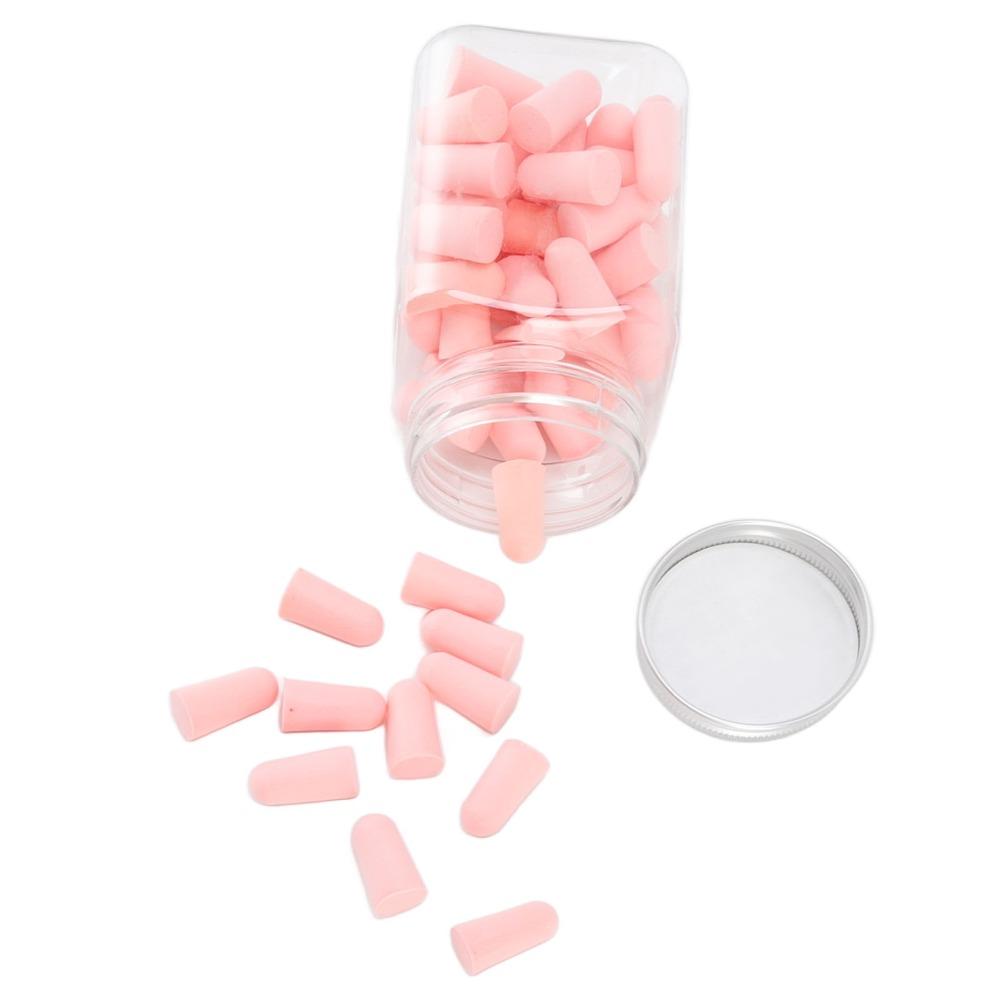 60Pcs Skin-friendly soft texture Foam Ear Plugs Noise Cancelling Earplug Study quiet environment