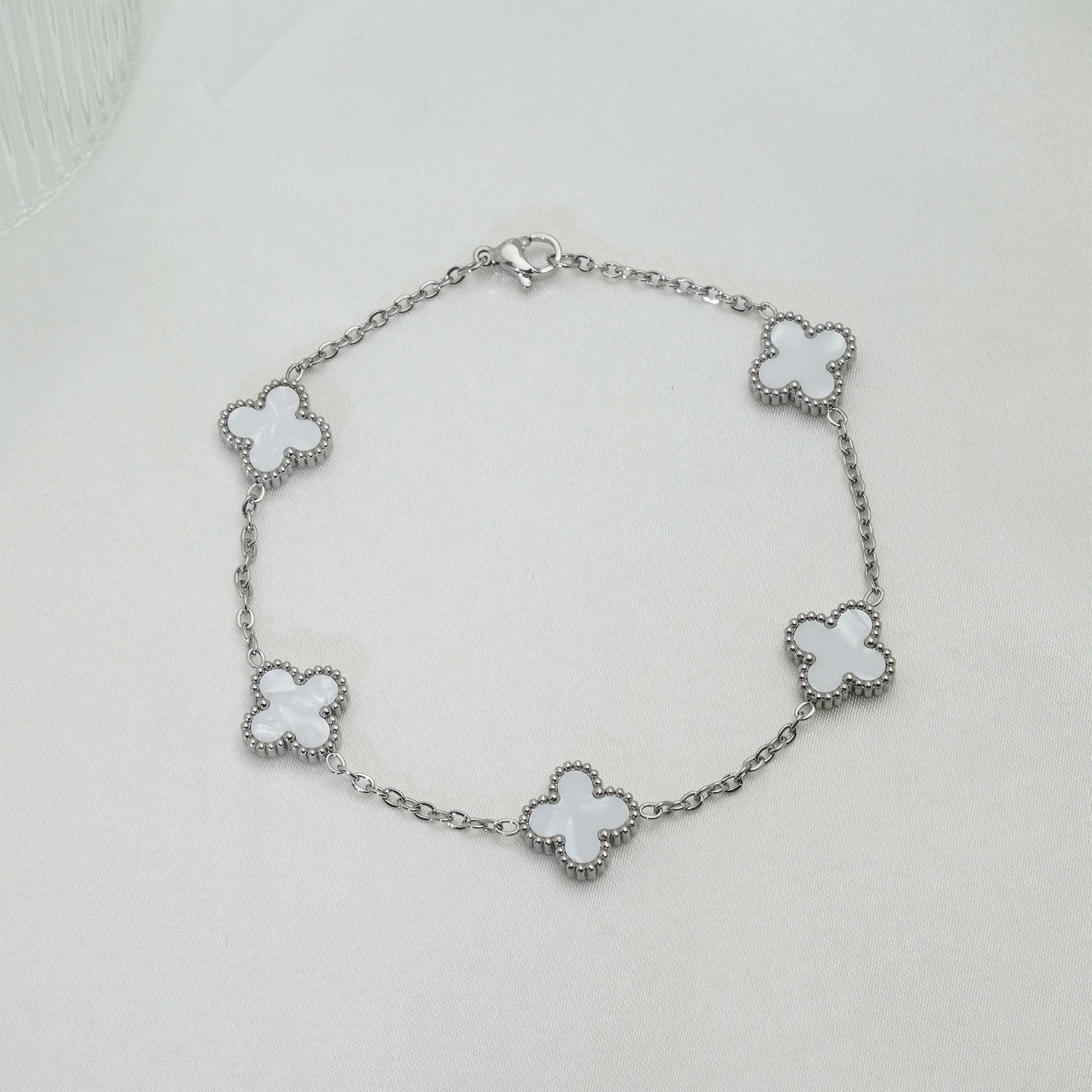 Классический браслет с четырехлистным клевером, женское украшение, новый модный браслет высокого класса