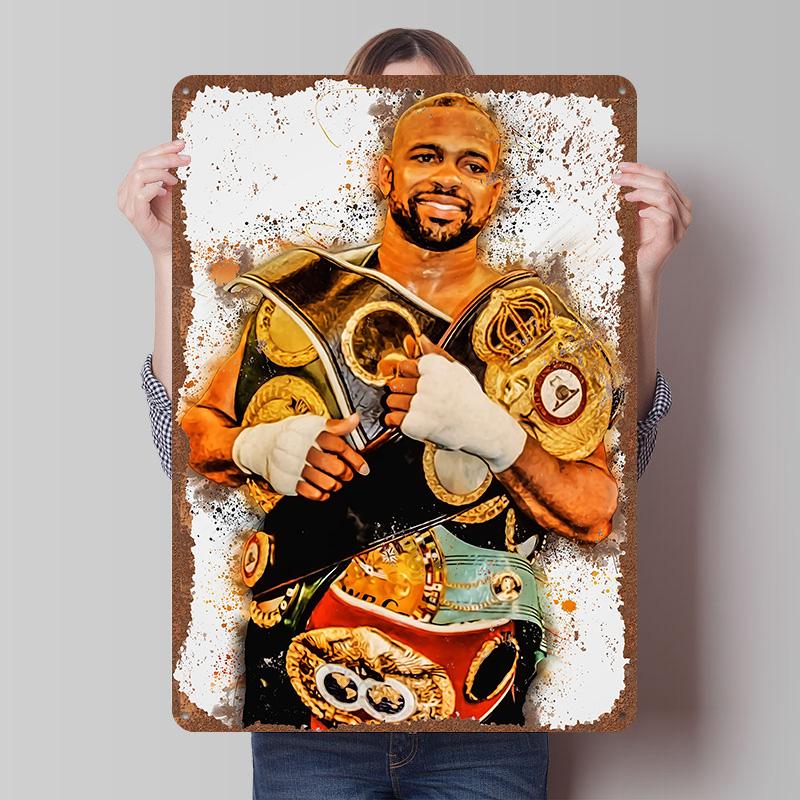 Roy Jones Jr Boxer Metal Posters Custom Vintage Metal Signs Wall Art Retro Tin Plaque for Man Cave Decoration Bedroom Desk Decor