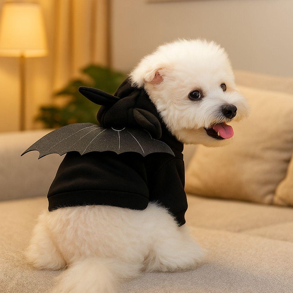 Casual Dog Bat Hoodie Warm Dog Sweater Creative Pet Cosplay Clothes  for Cats and Dogs