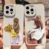 Young Girl Pattern Phone Case for iPhone 11 12 13 Pro Max 14 15 Plus Pro Max 7 8 Plus SE 2020 X XR XS Soft Silicone Cover Fundas
