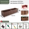 Rectangular Carbonized Solid Wood Outdoor Planter Box