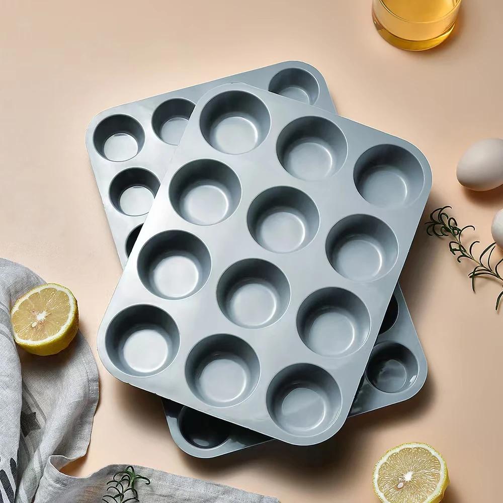 

2 шт./набор силиконовых форм для выпечки кексов и маффинов, антипригарное покрытие, можно мыть в посудомоечной машине, безопасная силиконовая форма для выпечки в микроволновой печи