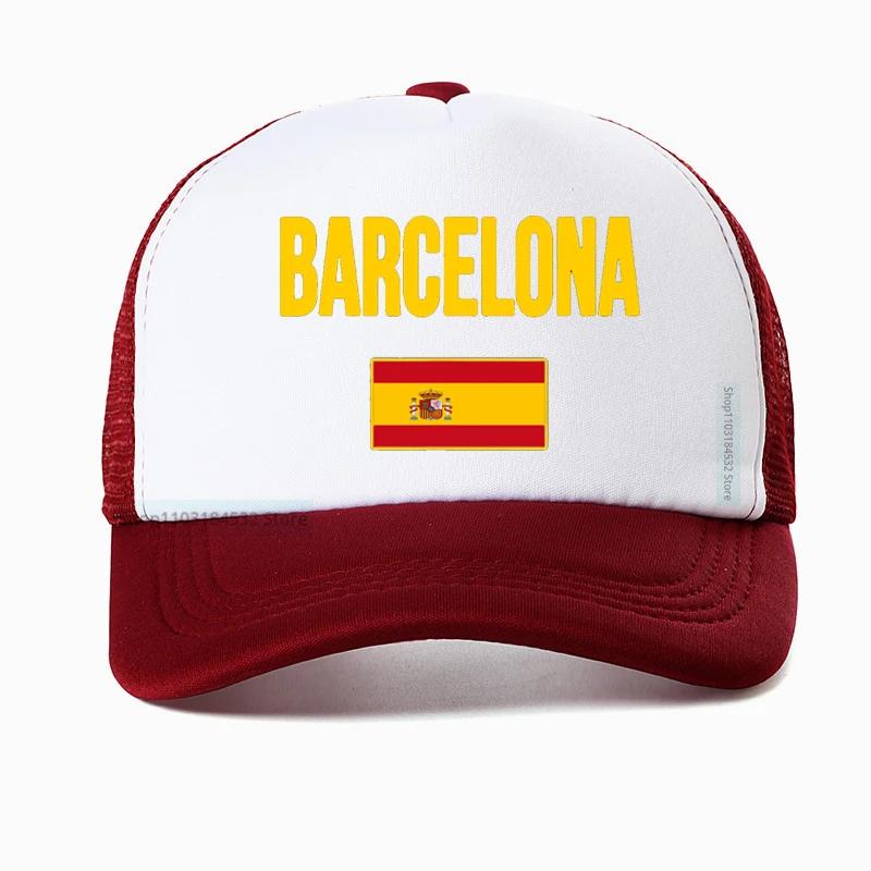 Spain Barcelona Graphic Baseball Cap for Men Spanish Bullfight Printed Dad Hat Vintage Espana Flag hats cool Mesh Trucker hat