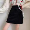 A-line High Waist Corduroy Midi Skirt - 2024 Autumn/Winter Fashion for Petite Women