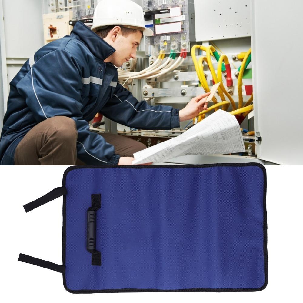 

22 Pockets Tool Roll Bag Oxford Cloth Tool Storage Bag Durable Reel Type Tool Bag Plumber синій