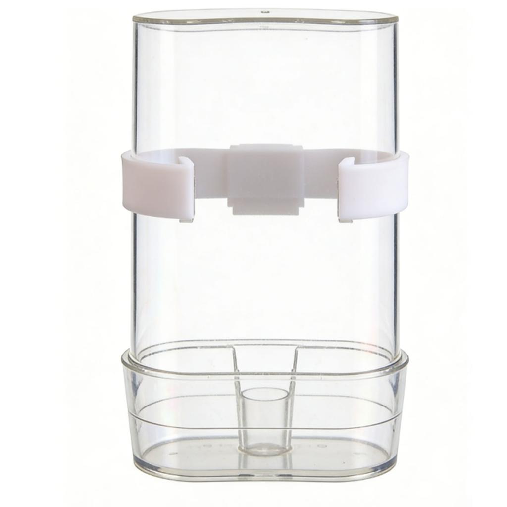 Automatic Feeder Waterer Transparent Acrylic Bird Food Feeder Dispenser Hanging Bird Feeder for Cage