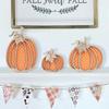 Wooden Fall  Decorations For Home Shelves Mantel Tabletop Decorative Pumpkins