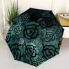 1pc Rose Pattern Automatic Umbrella High Quality Canopy, Portable Folding Umbrella With, Ideal Gift for - Travel, Everyday, Formal Events, Stylish Acc