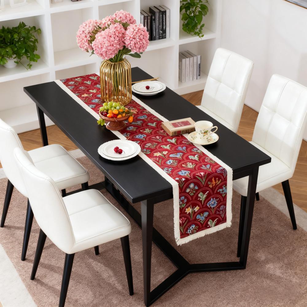 Stół Jadalny Szafka TV Stolik Kawowy Nordic Bawełna Len Bieżnik na Stół