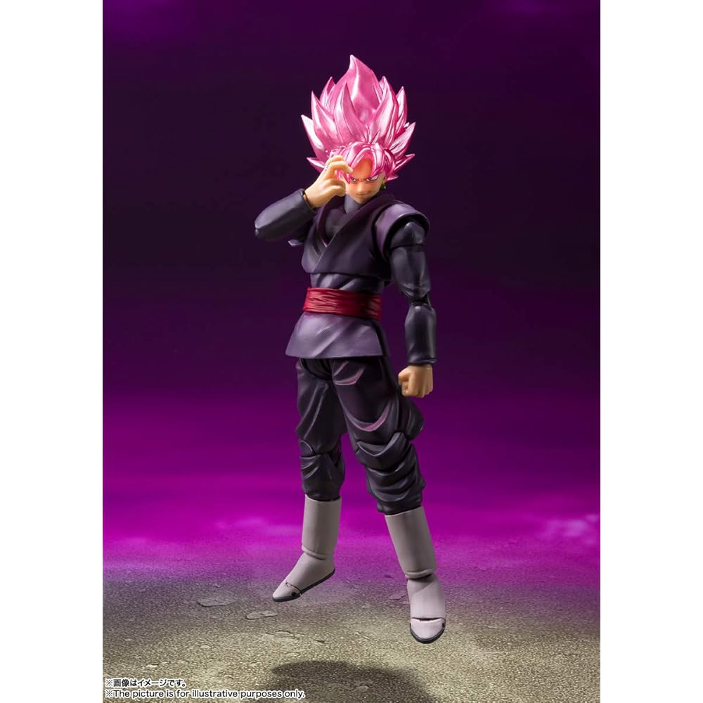 TAMASHII NATIONS S.H.Figuarts Dragon Ball Super Goku Black - Super Saiyan Rosé - (Rerelease Edition) Approximately 140mm PVC & ABS Painted Movable Fig