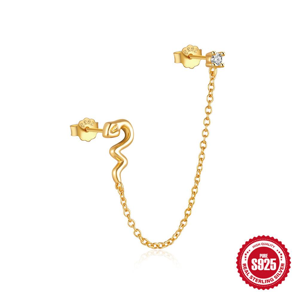 Boucles d'oreilles classiques en argent sterling S925 Ins Merry Sioux Trèfle Diamant Boucles d'oreilles Earline Port empilé Boucles d'oreilles à tirer