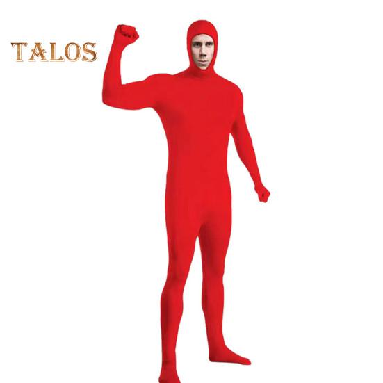 Stage Performance Jumpsuit with Zipper Closure Full Outfit Halloween Carnival Cosplay Custome Skin Tight Jumpsuit Role-Playing Photography Studio