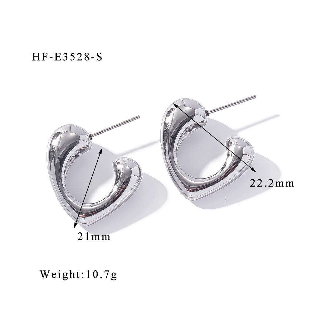 

Трендовые титановые серьги с покрытием из 18-каратного золота в форме сердца и капли для женщин