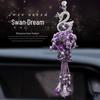 Creative Crystal Swan Car Pendant Ornament - Cute Interior Decoration for Women
